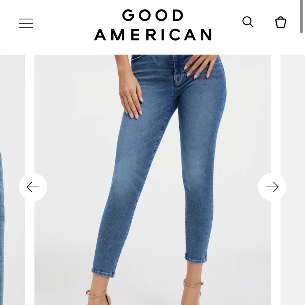 NWT Good American crop jeans